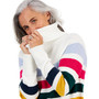 Petite Striped Cowl-Neck Tunic Sweater, Created for Macy's