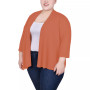 Plus Size Draped Open-Front Cardigan