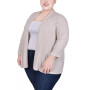 Plus Size Draped Open-Front Cardigan