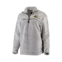 Women's Gray Wichita State Shockers Sherpa Super-Soft Quarter-Zip Pullover Jacket