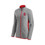 Women's Branded Heathered Charcoal St. Louis Cardinals Primary Logo Fleece Full-Zip Jacket