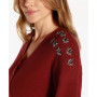 Black Label Women's Embellished Drop Shoulder Wrap Sweater