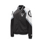 Women's Black, Silver Brooklyn Nets Fan Girl Satin Raglan Full-Zip Jacket