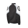 Women's Black, Silver Brooklyn Nets Fan Girl Satin Raglan Full-Zip Jacket