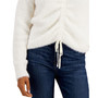 Juniors' Eyelash-Knit Drawstring Sweater
