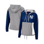 Women's Navy, Gray New York Yankees Half-Zip Windbreaker Jacket