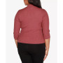 Black Label Plus Size Ribbed Quarter Zip Sweater