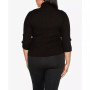 Black Label Plus Size Ribbed Quarter Zip Sweater