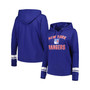 Women's Blue New York Rangers Colorblock Plus Size Pullover Hoodie Jacket