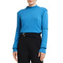 Women's Mock-Neck Long Paneled-Sleeve Sweater