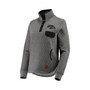 Women's Heathered Gray and Black Iowa Hawkeyes Magnum Quilted Quarter-Snap Pullover Jacket
