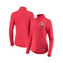 Women's Red Washington Wizards Combine Authentic Lockup Tri-Blend Performance Half-Zip Jacket