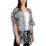 Women's Oversized Sheer Open-Front Floral Cardigan