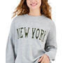 Juniors' Ribbed-Edge New York Sweater