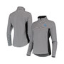 Women's Black Los Angeles Dodgers Aubrey Stripe Block IslandZone Half-Zip Jacket
