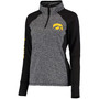 Women's Gray, Black Iowa Hawkeyes Finalist Quarter-Zip Pullover Jacket