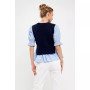 Women's Sweater Poplin Mixed Top