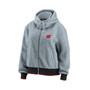 Women's Gray Wisconsin Badgers Sherpa Full-Zip Hoodie Jacket