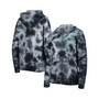 Women's by New Era Black Austin FC Tie-Dye Full-Zip Hoodie Jacket