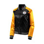 Women's Black Pittsburgh Steelers Team 2.0 Satin Raglan Full-Snap Jacket