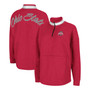 Women's Heathered Scarlet Ohio State Buckeyes Alice 2-Hit Fleece Quarter-Zip Jacket