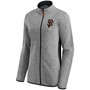 Women's Heather Charcoal San Francisco Giants Primary Logo Fleece Full-Zip Jacket