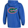 Women's Royal Florida Gators Packable Half-Zip Light Rain Jacket