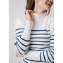 Women's Long Sleeve Mock Neck Breton Sweater