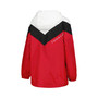 Women's Black, Red Chicago Blackhawks Staci Half-Zip Windbreaker Jacket