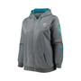 Women's Heather Charcoal Miami Dolphins Plus Size Fleece Full-Zip Hoodie Jacket