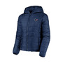 Women's Navy Houston Texans Packable Full-Zip Hoodie Jacket