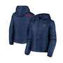 Women's Navy Houston Texans Packable Full-Zip Hoodie Jacket