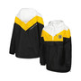 Women's Black, Gold Boston Bruins Staci Half-Zip Windbreaker Jacket