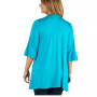 Open Front Elbow Length Sleeve Plus Size Cardigan