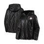 Women's Black Pittsburgh Steelers Charlotte Full-Zip Hoodie Puffer Jacket