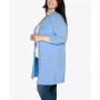 Plus Size Grommet-Trim Duster Cardigan