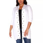 Plus Size Grommet-Trim Duster Cardigan