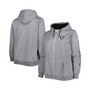 Women's Heather Charcoal Las Vegas Raiders Plus Size Fleece Full-Zip Hoodie Jacket