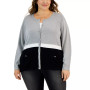 Plus Size Colorblocked Cardigan, Created for Macy's