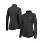 Women's Heathered Black Texas Longhorns Core Raglan Quarter-Zip Jacket