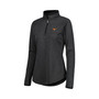 Women's Heathered Black Texas Longhorns Core Raglan Quarter-Zip Jacket