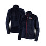 Women's Navy Houston Texans Tie Breaker Fleece Full-Zip Jacket