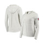 Women's Heathered White Chicago Cubs Cora Asymmetrical Full-Zip Jacket
