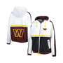 Women's White, Burgundy Washington Commanders Raglan Full-Zip Track Jacket