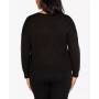 Black Label Plus Size Embellished Boat Neck Sweater