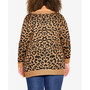 Plus Size Longline Print Cardigan Sweater