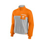 Women's Branded Tennessee Orange, Heathered Gray Tennessee Volunteers Sideline to Sideline Colorblock Quarter-Zip Jacket