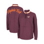 Women's Heathered Maroon Virginia Tech Hokies Alice 2-Hit Fleece Quarter-Zip Jacket