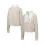 Women's Tan, White Tennessee Volunteers Color-Block Quarter-Zip Jacket
