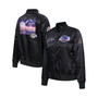 Women's Black Los Angeles Lakers City Scape Satin Full-Snap Jacket
